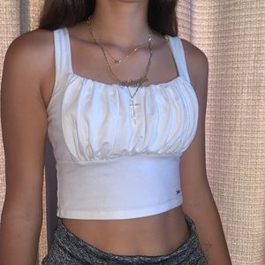 ruched crop cami